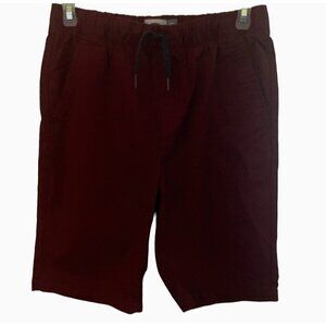 Old Navy Boys Jogger Shorts Size XL 14-16 Burgundy Pull On Drawstring